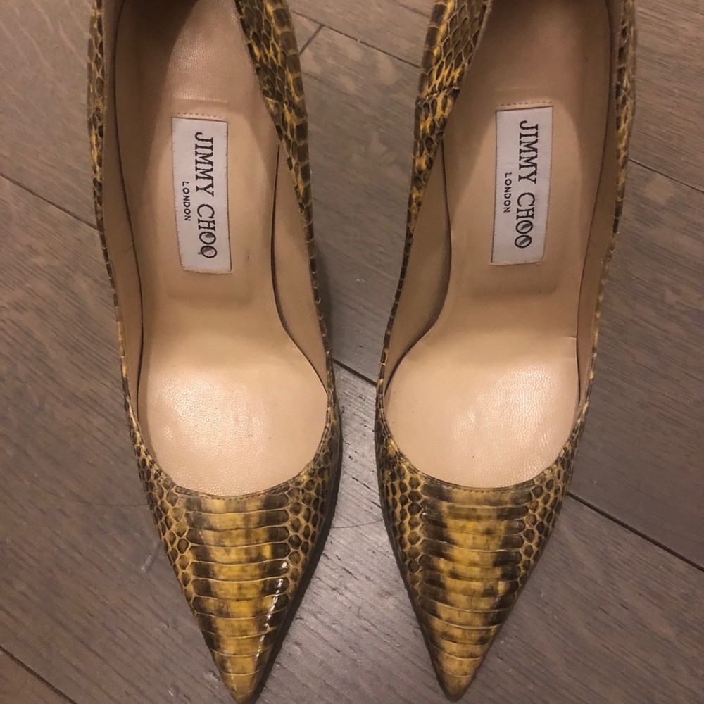 Jimmy Choo Anouk Python Leather Pumps - image 3